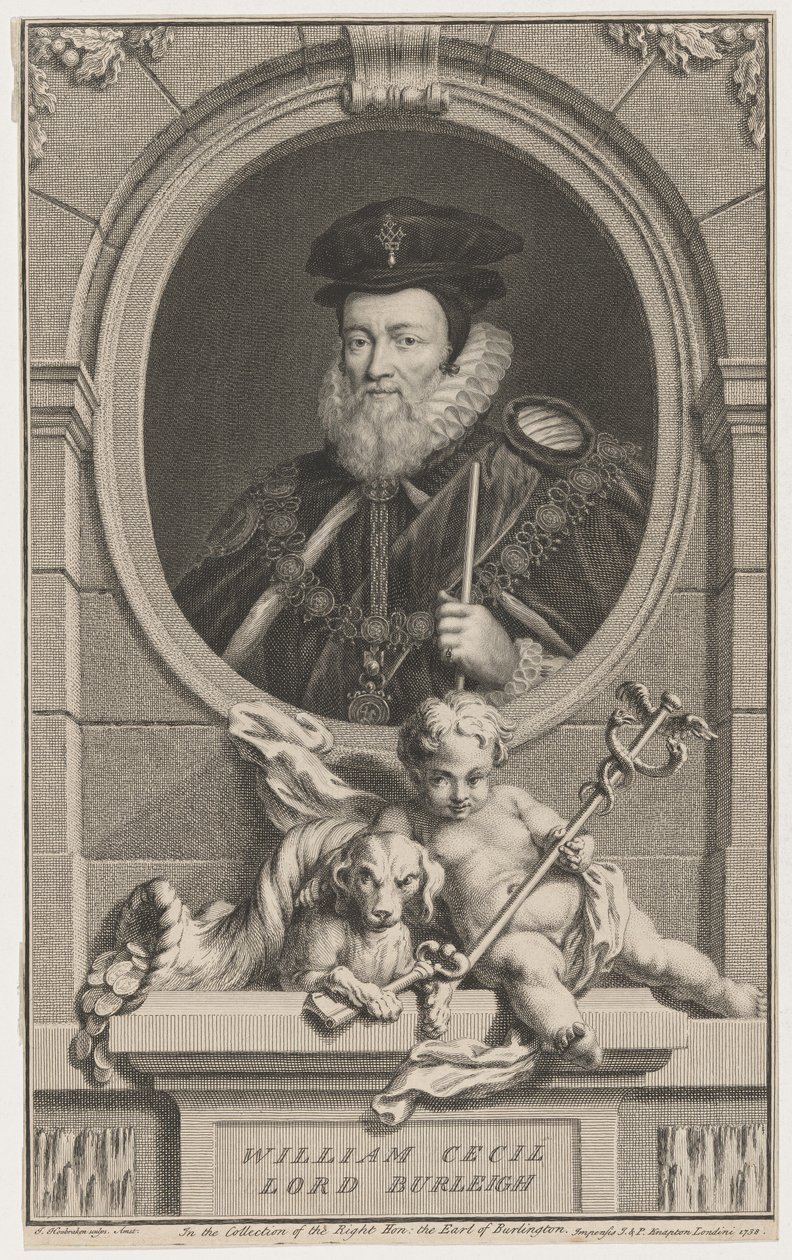 William Cecil, lord Burleigh de Jacobus Houbraken