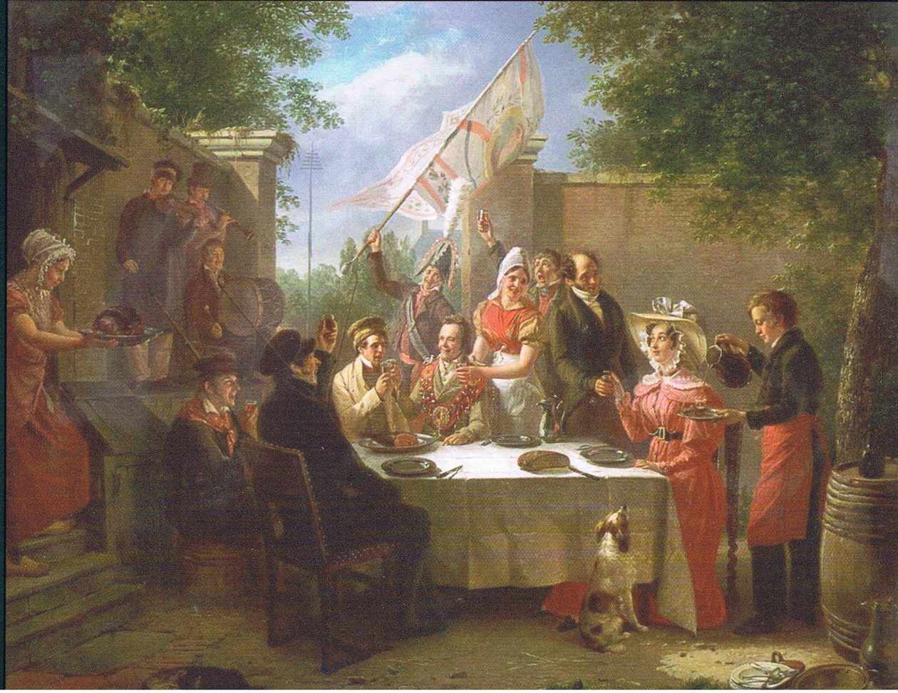 El banquete de bodas, de revista o libro fuente desconocida de Jacob Joseph Eckhout
