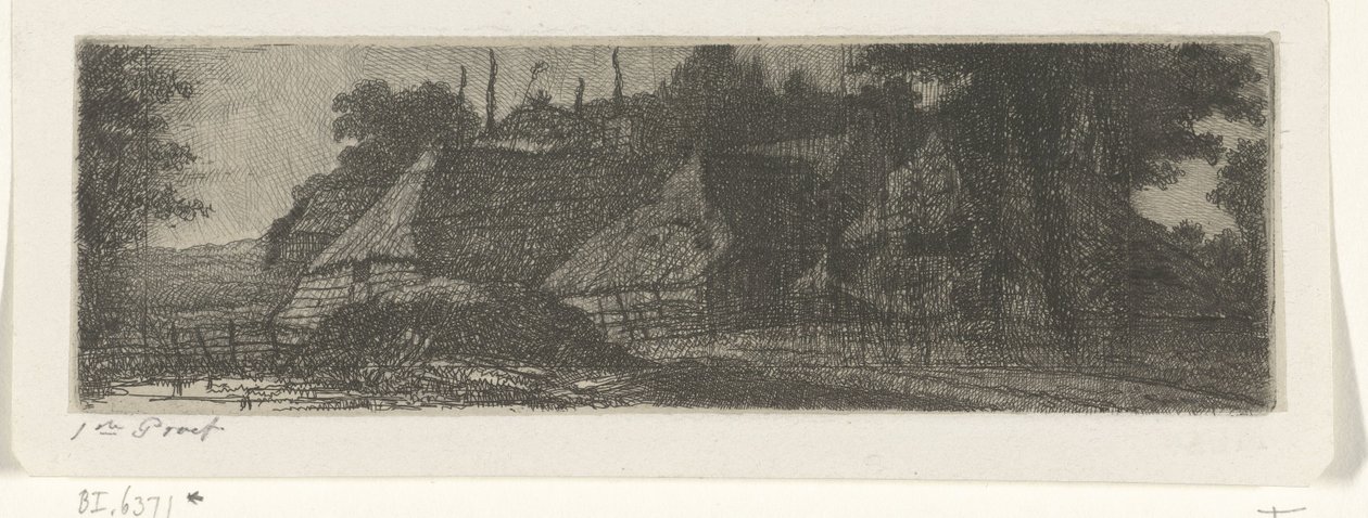 Paisaje con tres fincas de Jacobus Ludovicus Cornet