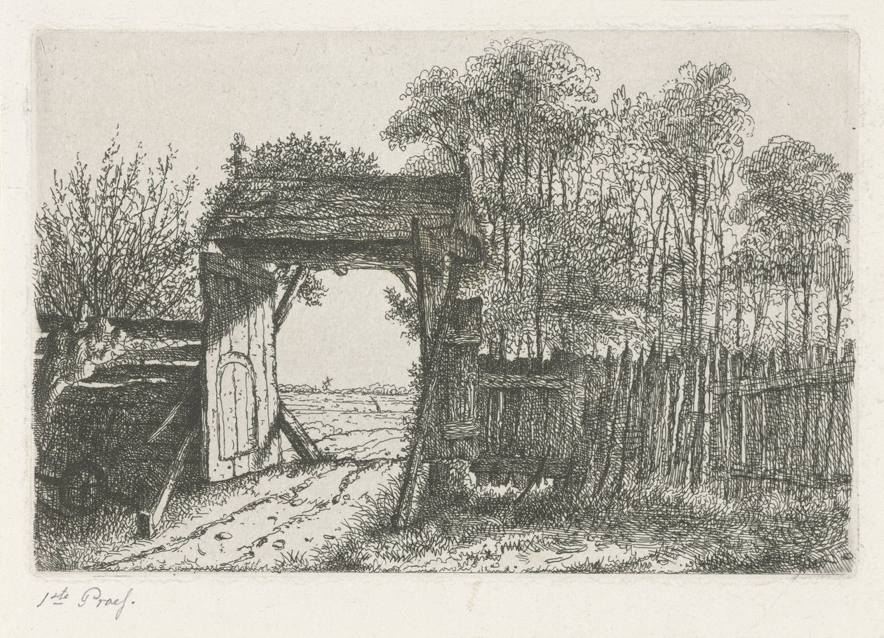 Abra la puerta de la granja de Jacobus Ludovicus Cornet