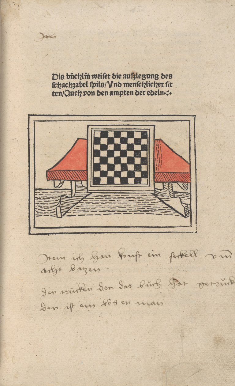 El Libro del Ajedrez, 1483 de Jacobus de Cessolis