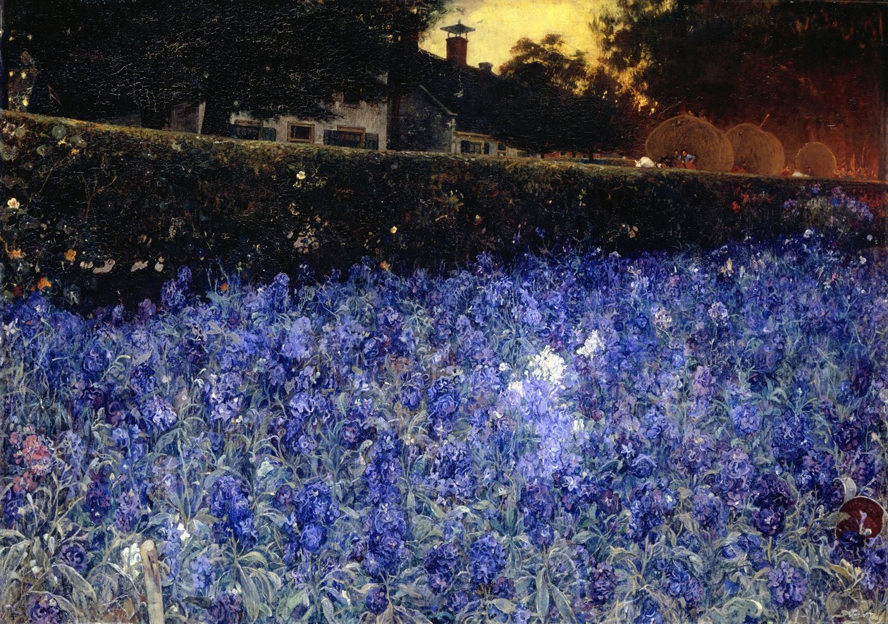 Julio ("Lujo de verano"), c.1890-1910 (óleo sobre lienzo) de Jacobus van Looy