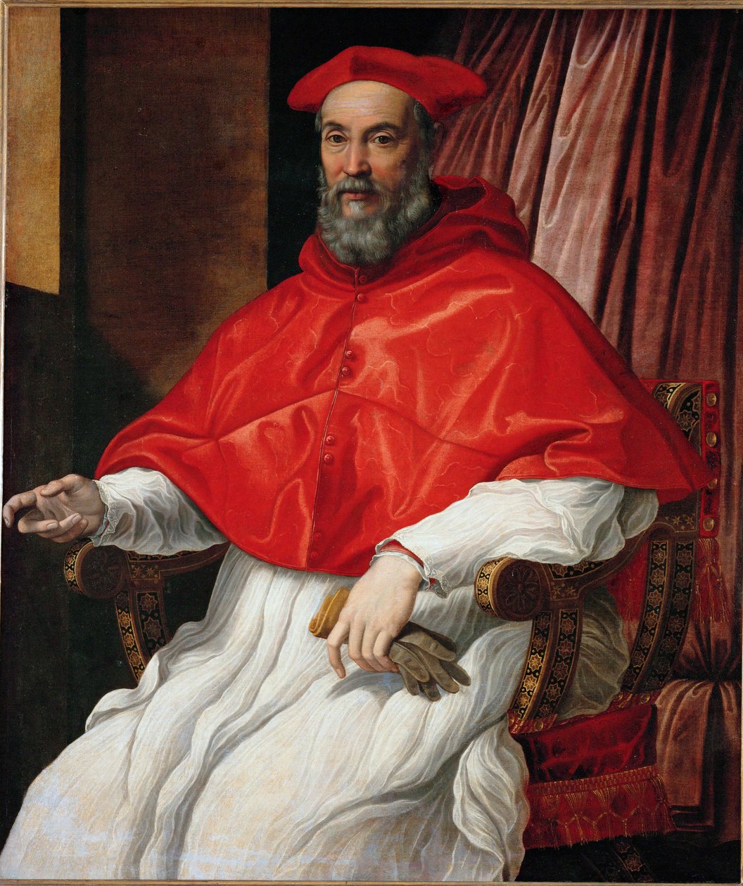Retrato de un cardenal ... (pintura sobre lienzo) de Jacopino del Conte