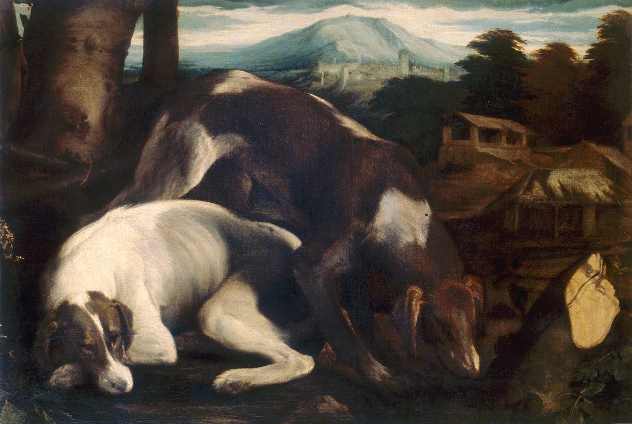 Dos perros de Jacopo Bassano