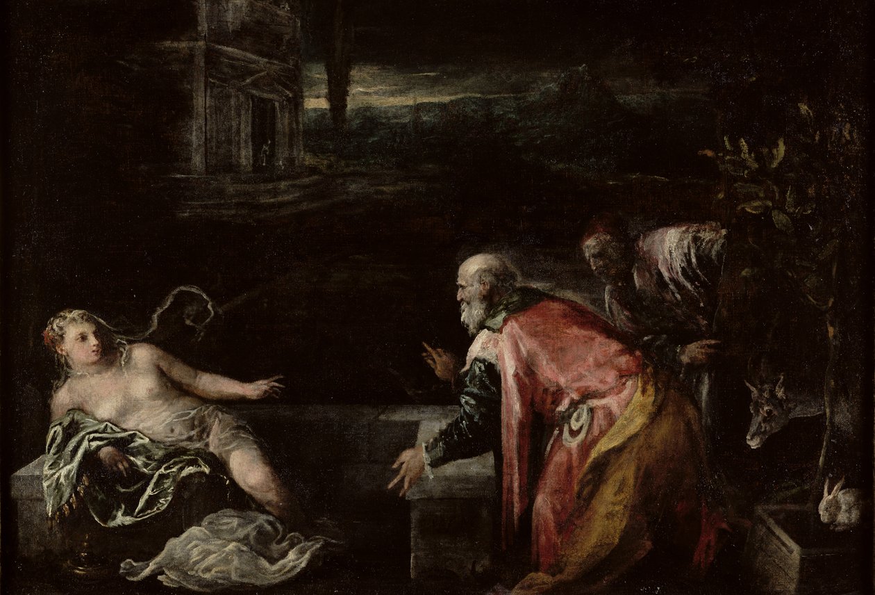 Susana y los ancianos, 1585 de Jacopo Bassano