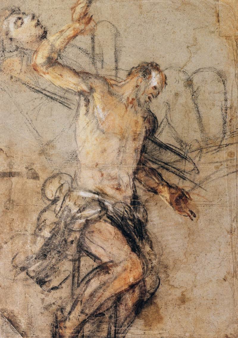El buen ladrón en la cruz de Jacopo Bassano