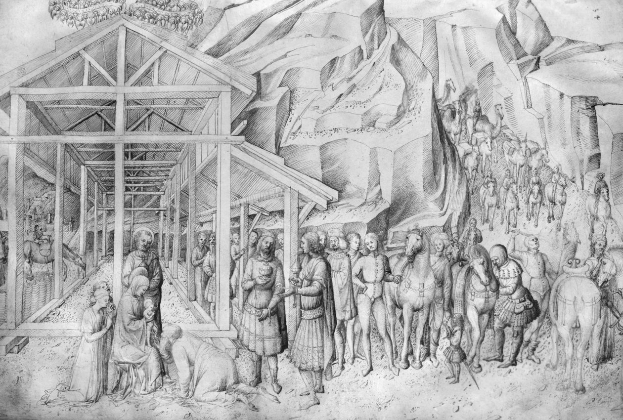 Adoración de los Magos, del Álbum de dibujos de Jacopo Bellini de Jacopo Bellini