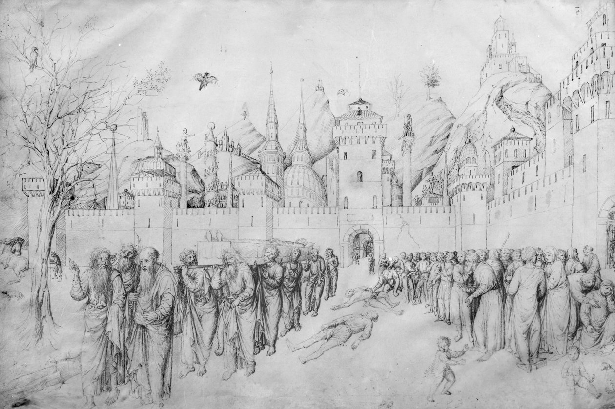 Funeral de la Virgen, del Álbum de dibujos de Jacopo Bellini de Jacopo Bellini