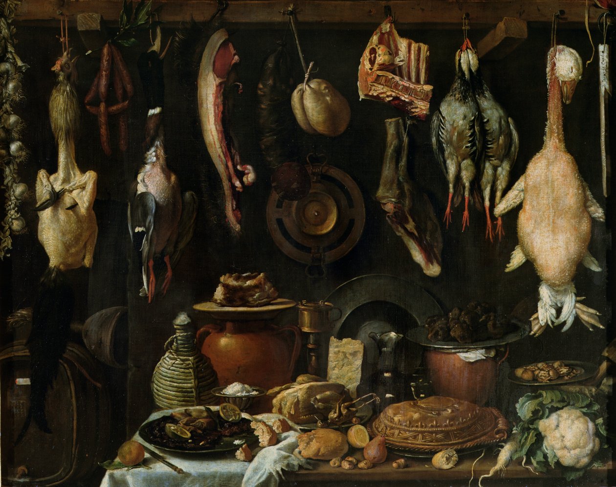 Naturaleza muerta de aves de caza, 1624 de Jacopo Chimenti Empoli