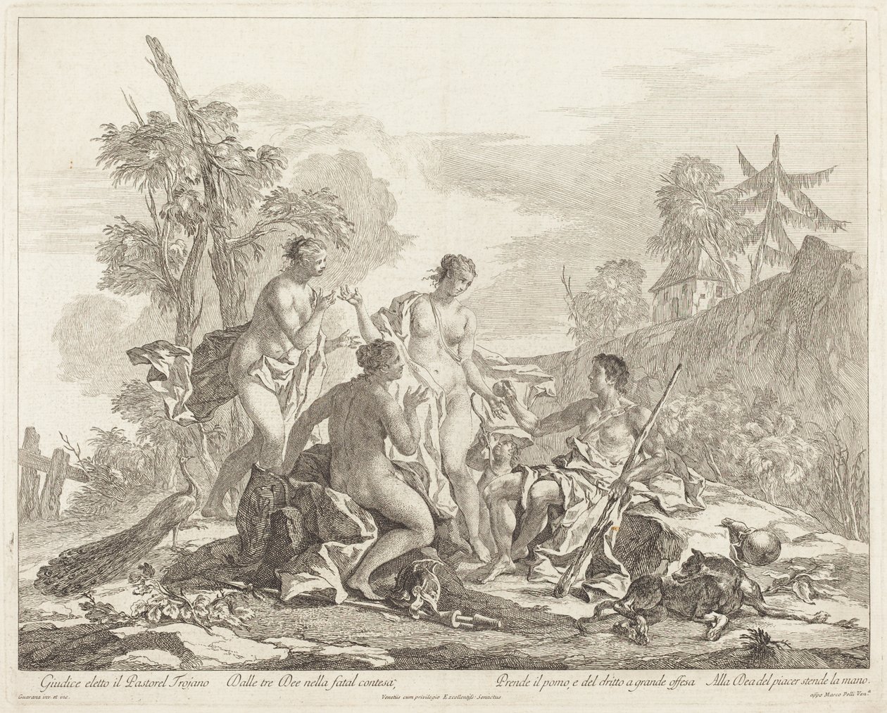 El juicio de Paris de Jacopo Guarana