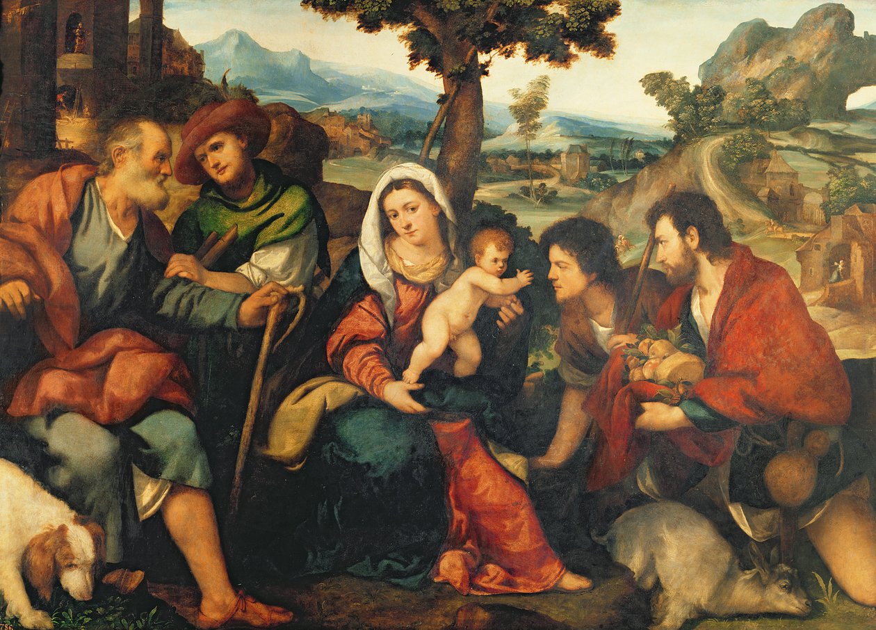 La adoración de los pastores de Jacopo Palma