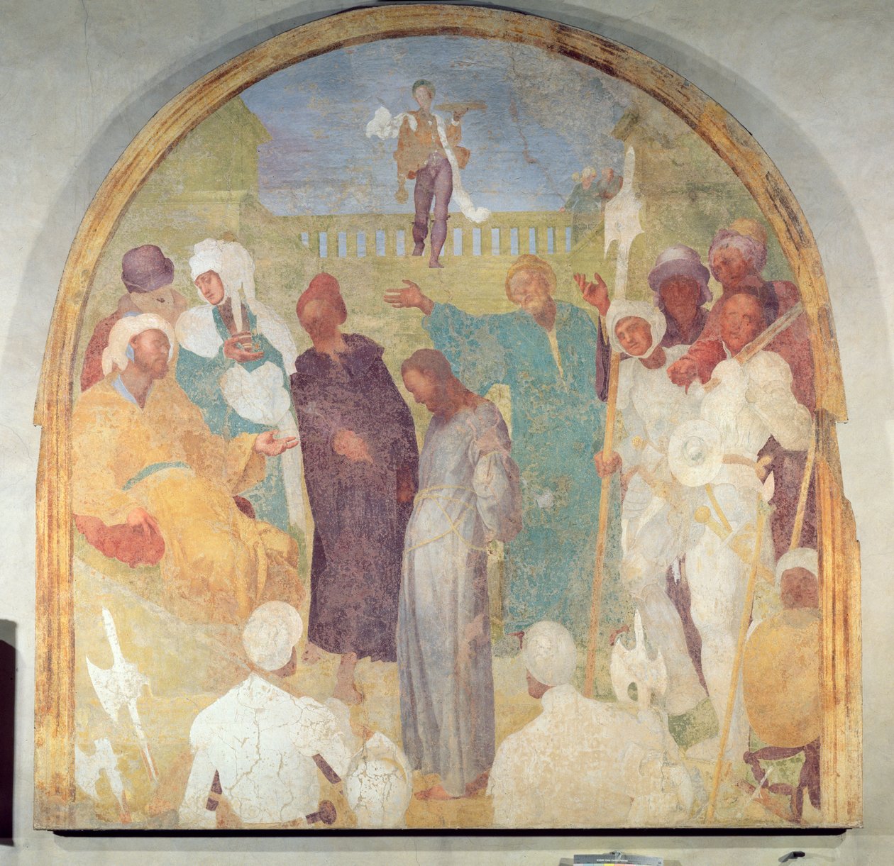 Cristo ante Pilato, luneta del ciclo de frescos de la Pasión, 1523-6 de Jacopo Pontormo