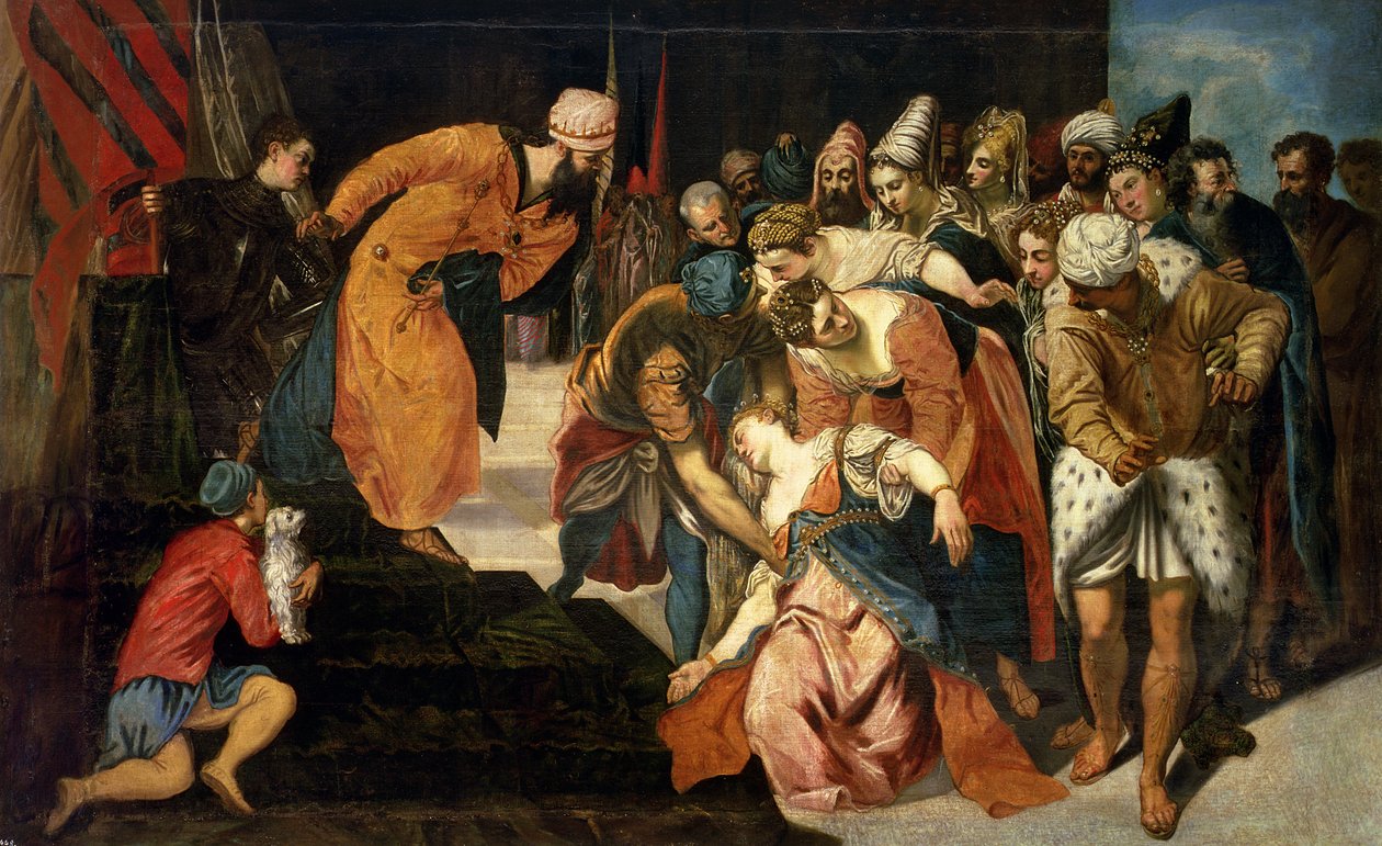 Ester ante Asuero, 1548 de Jacopo Robusti Tintoretto