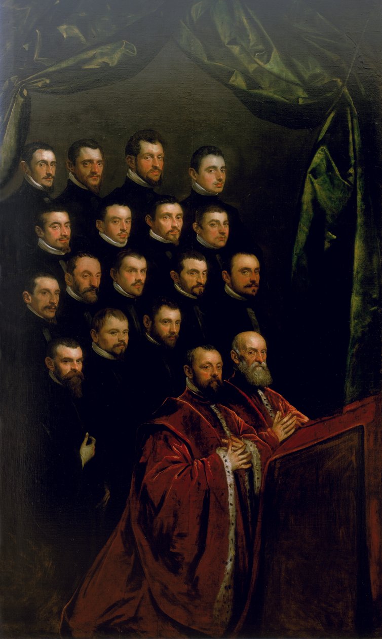 Miembros de una cofradía de Jacopo Robusti Tintoretto