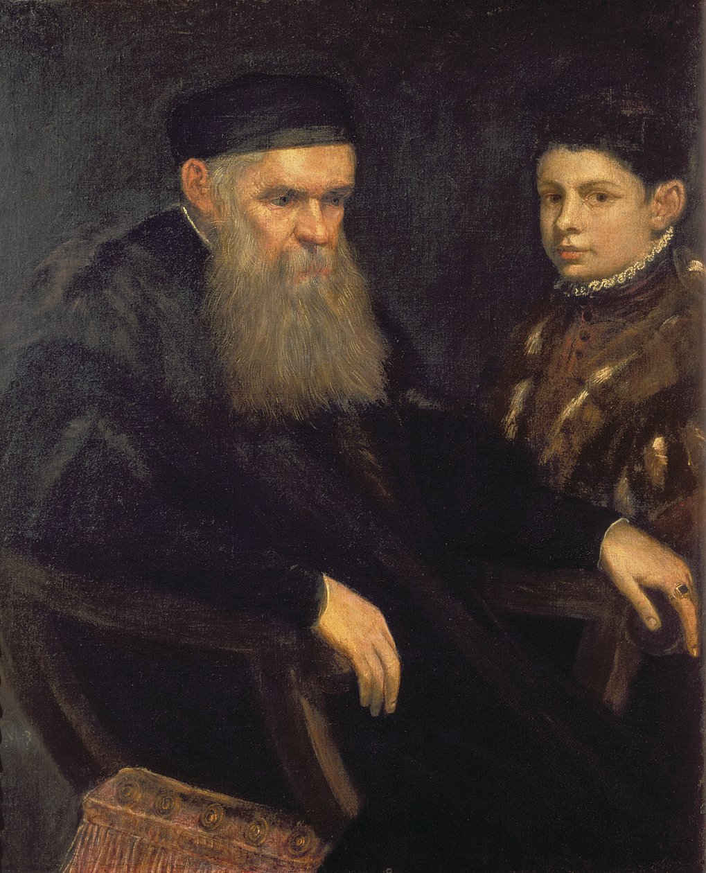 Viejo y su sirviente, 1565 de Jacopo Robusti Tintoretto