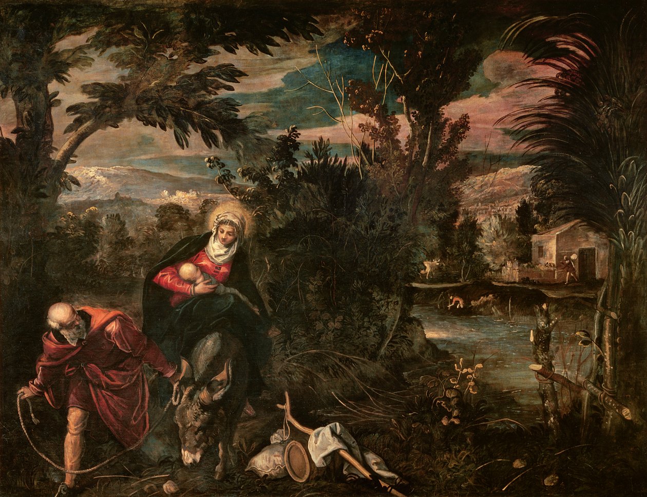 La huida a Egipto, c.1575-77 de Jacopo Robusti Tintoretto