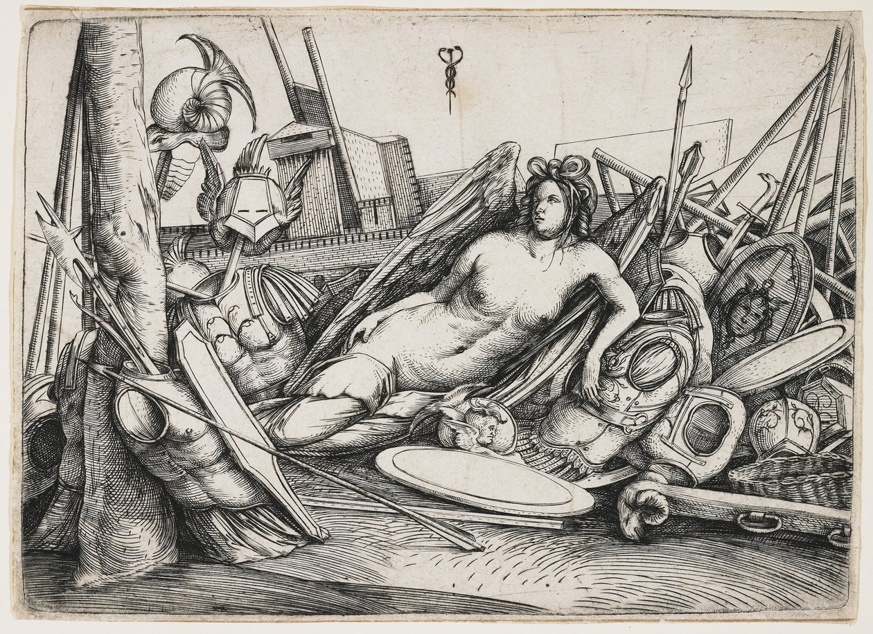 Victoria Reclining Amid Trophies, c. 1510 de Jacopo de Barbari
