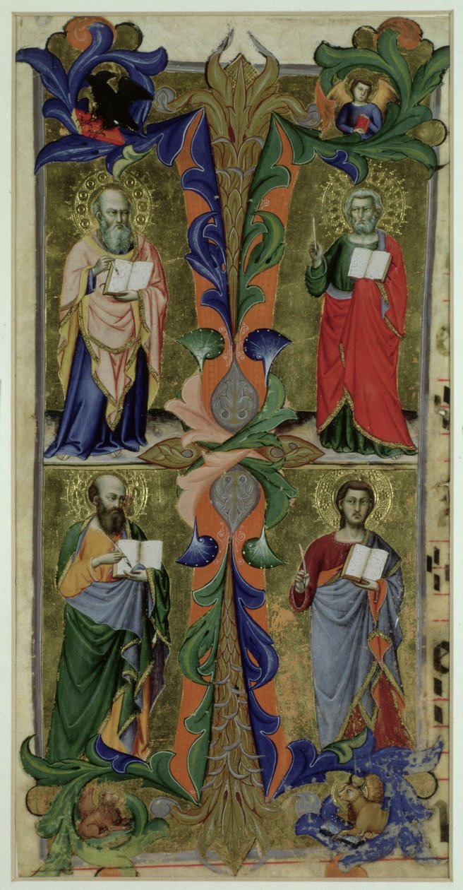 Los Cuatro Evangelistas, siglo XIV de Jacopo di Cione