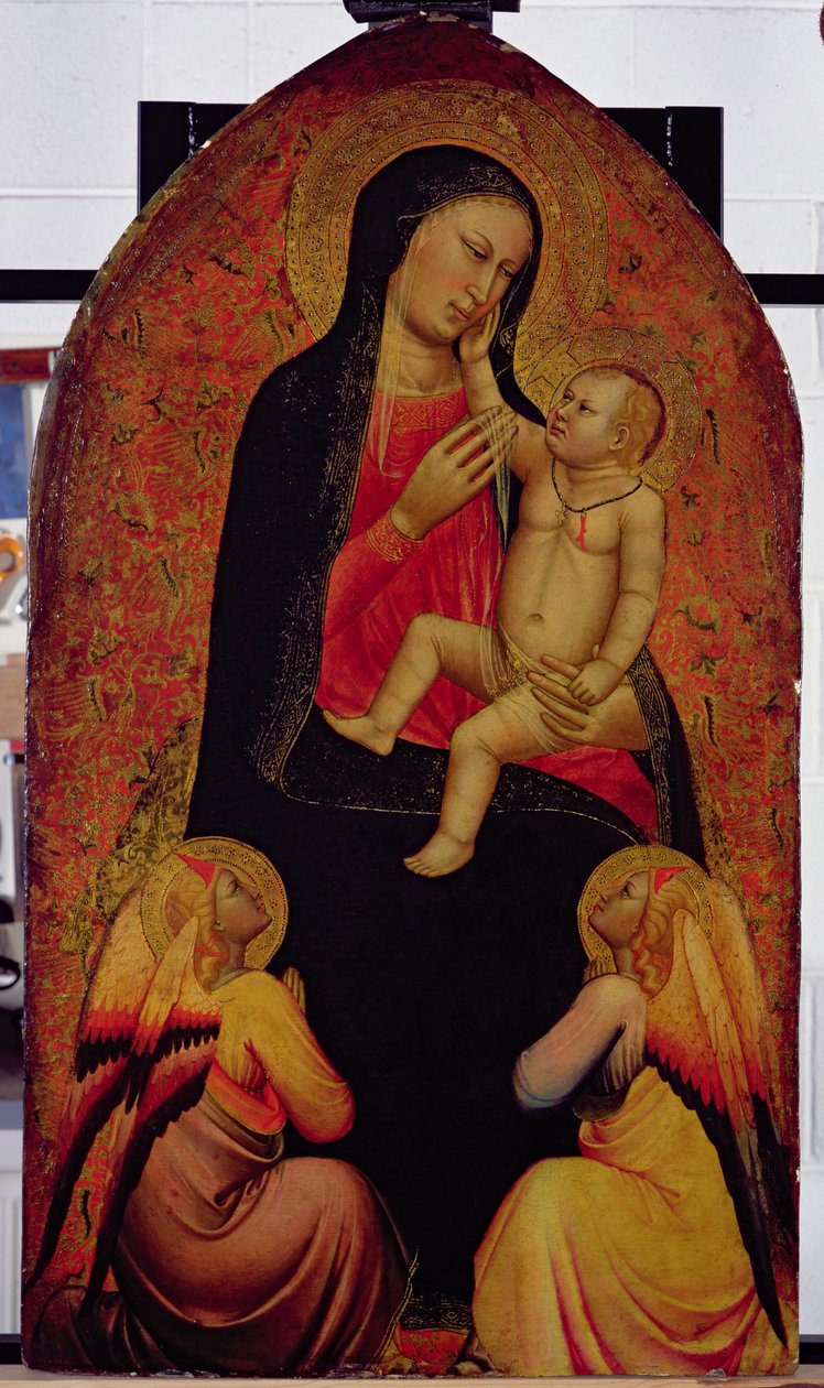Virgen y Niño con Dos Ángeles de Jacopo di Cione