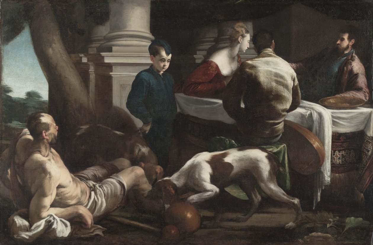 Lázaro y el hombre rico, c.1550 de Jacopo Bassano