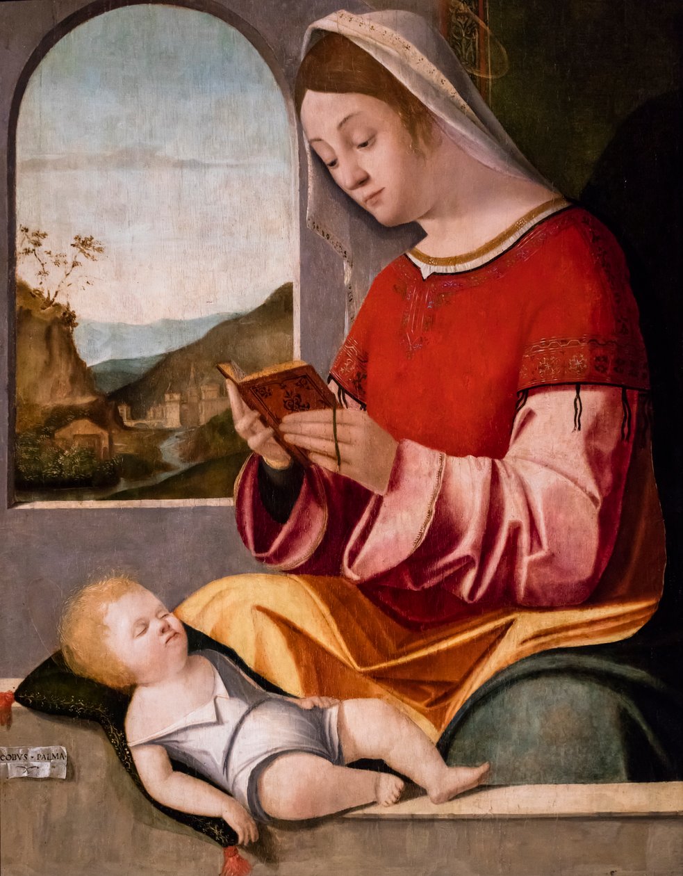 Virgen con el Niño, hacia 1505-1510 (óleo sobre madera de álamo) de Jacopo (c.1480-1528) Palma