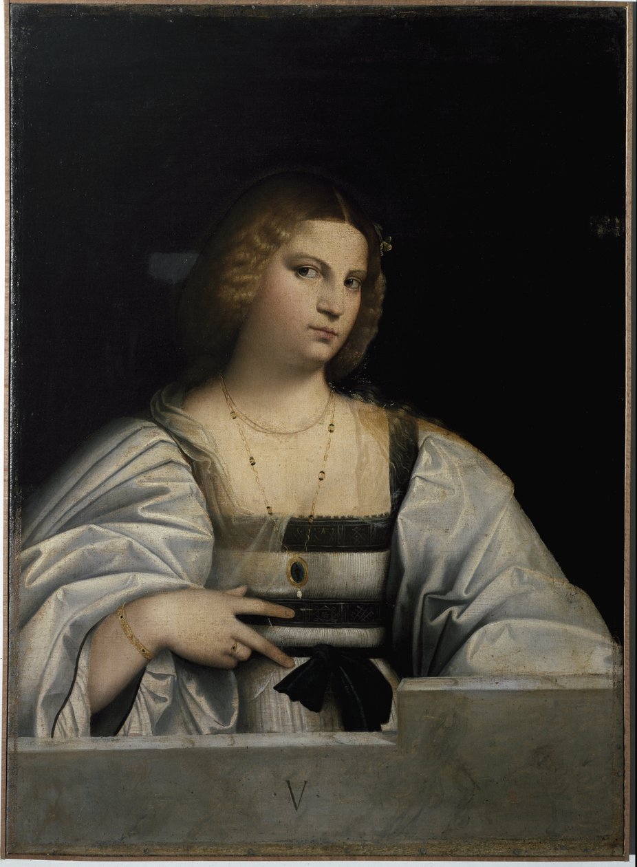 Retrato de una dama, Alegoría de la Virginidad de Jacopo (c.1480 1528) Palma