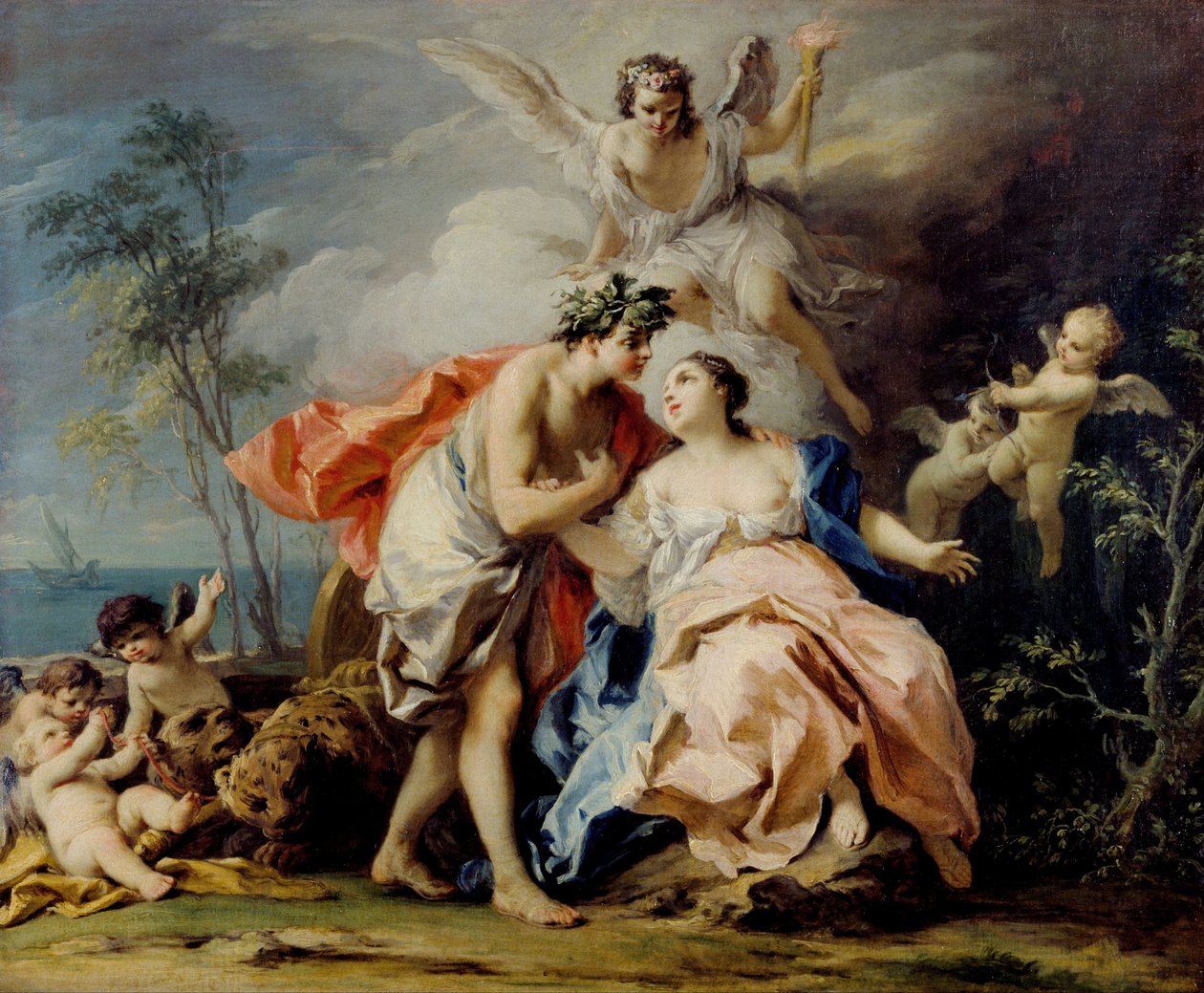 Baco y Ariadna de Jacopo Amigoni
