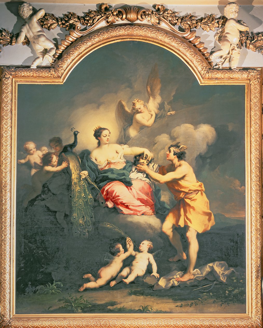 Juno recibe la cabeza de Argus (petróleo) de Jacopo Amigoni