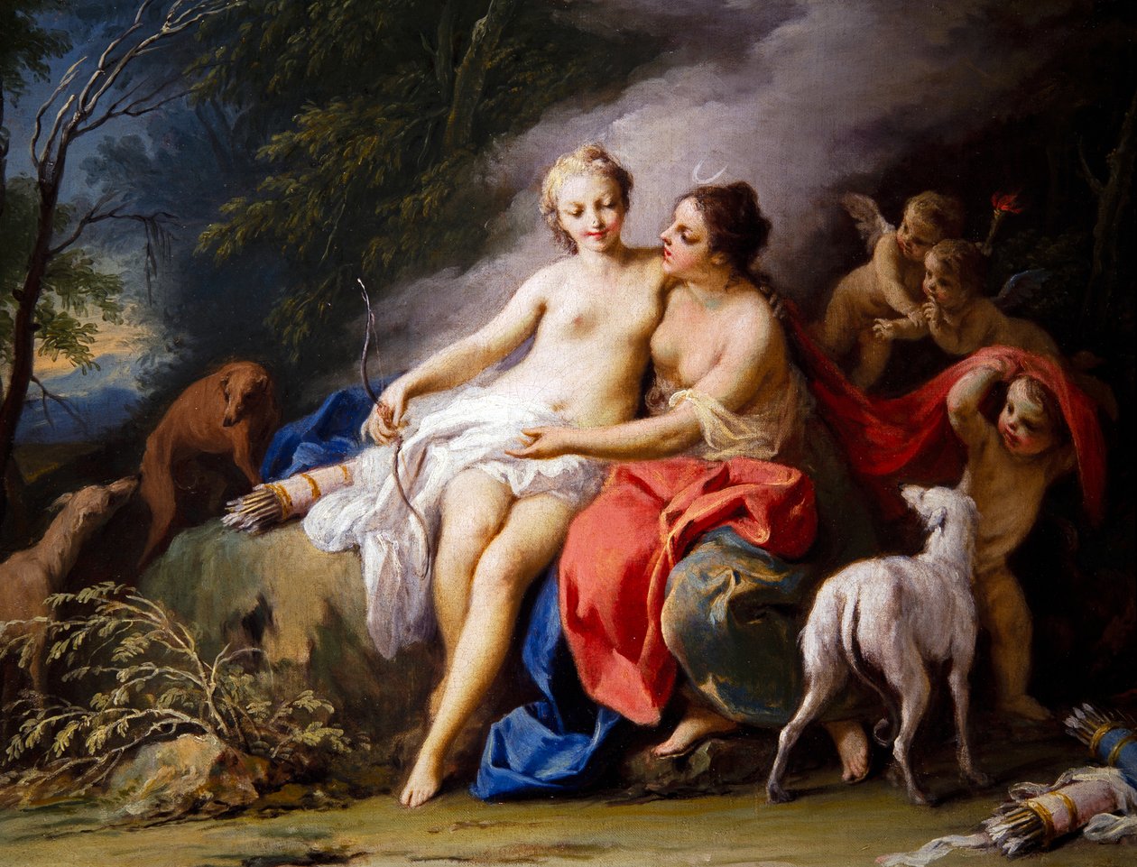 Júpiter y Calisto de Jacopo Amigoni