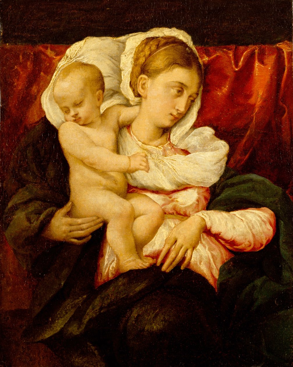 Virgen con el Niño de Jacopo Bassano