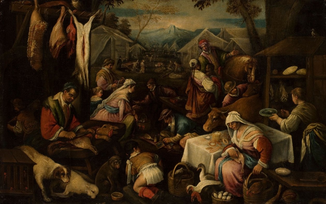 Escena de mercado de Jacopo Bassano