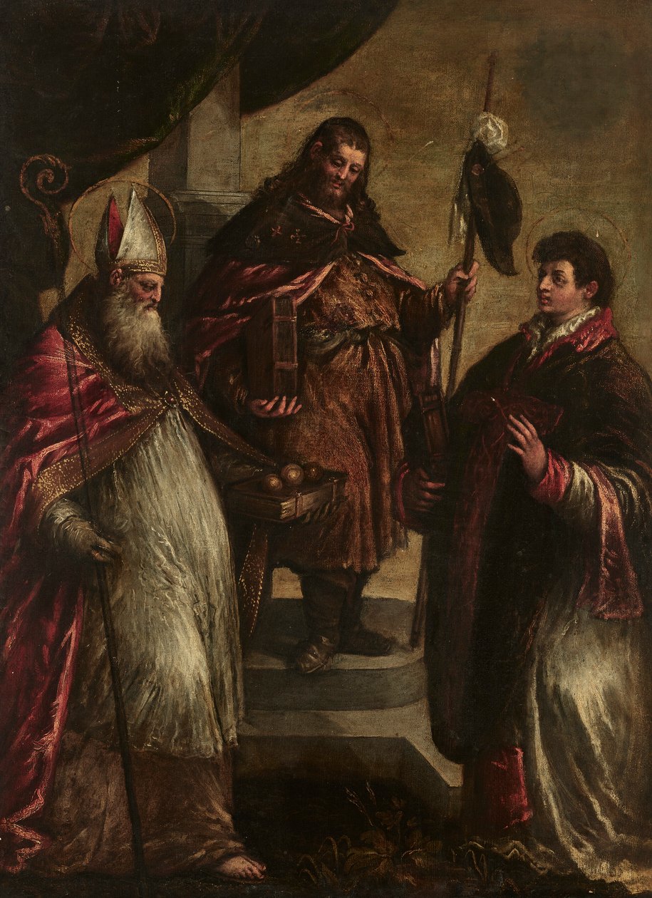 Santos Santiago el Mayor, Nicolás y Lorenzo de Jacopo Bassano
