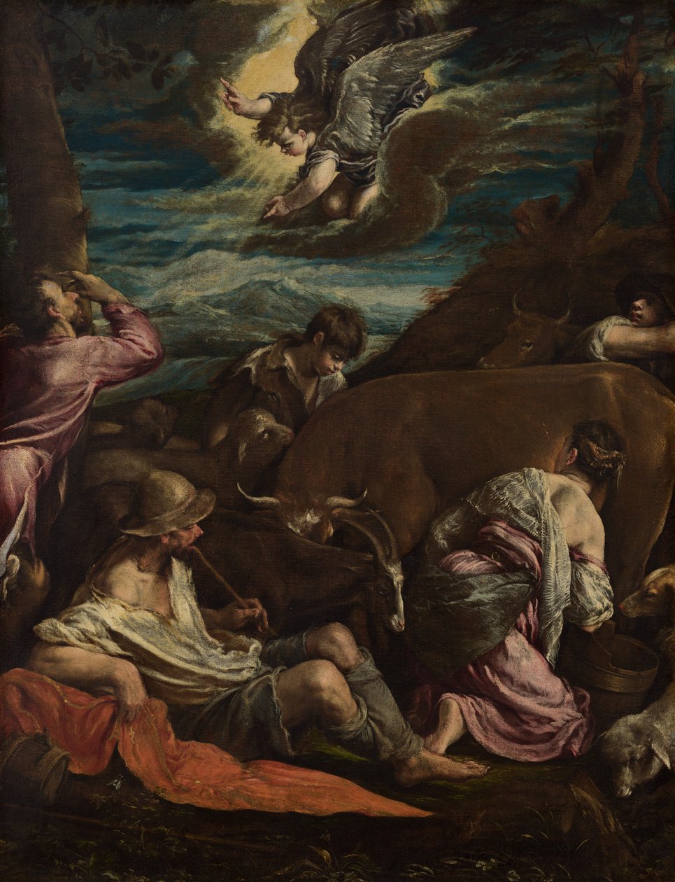 La Anunciación a los pastores de Jacopo Bassano