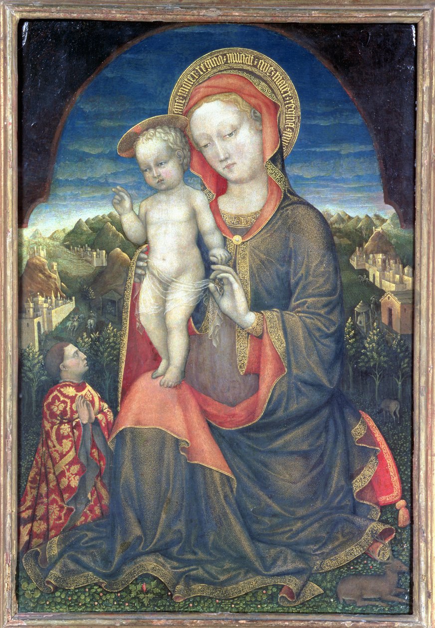 La Madonna de la Humildad adorada por Leonello d