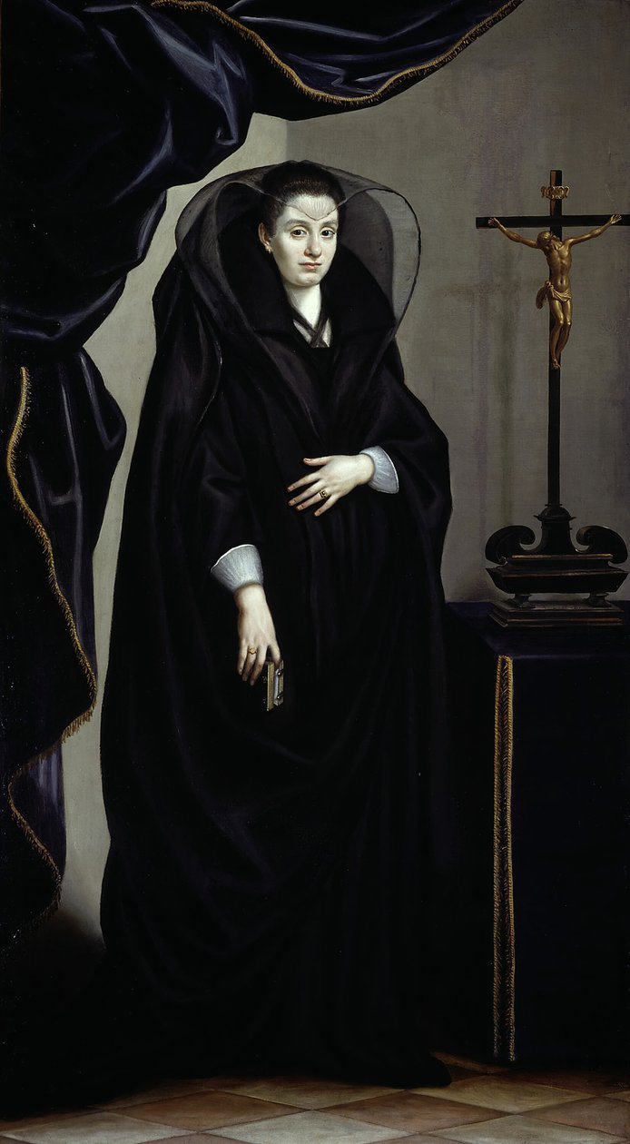Retrato de una noble vestida de luto, ca. 1600 de Jacopo Chimenti