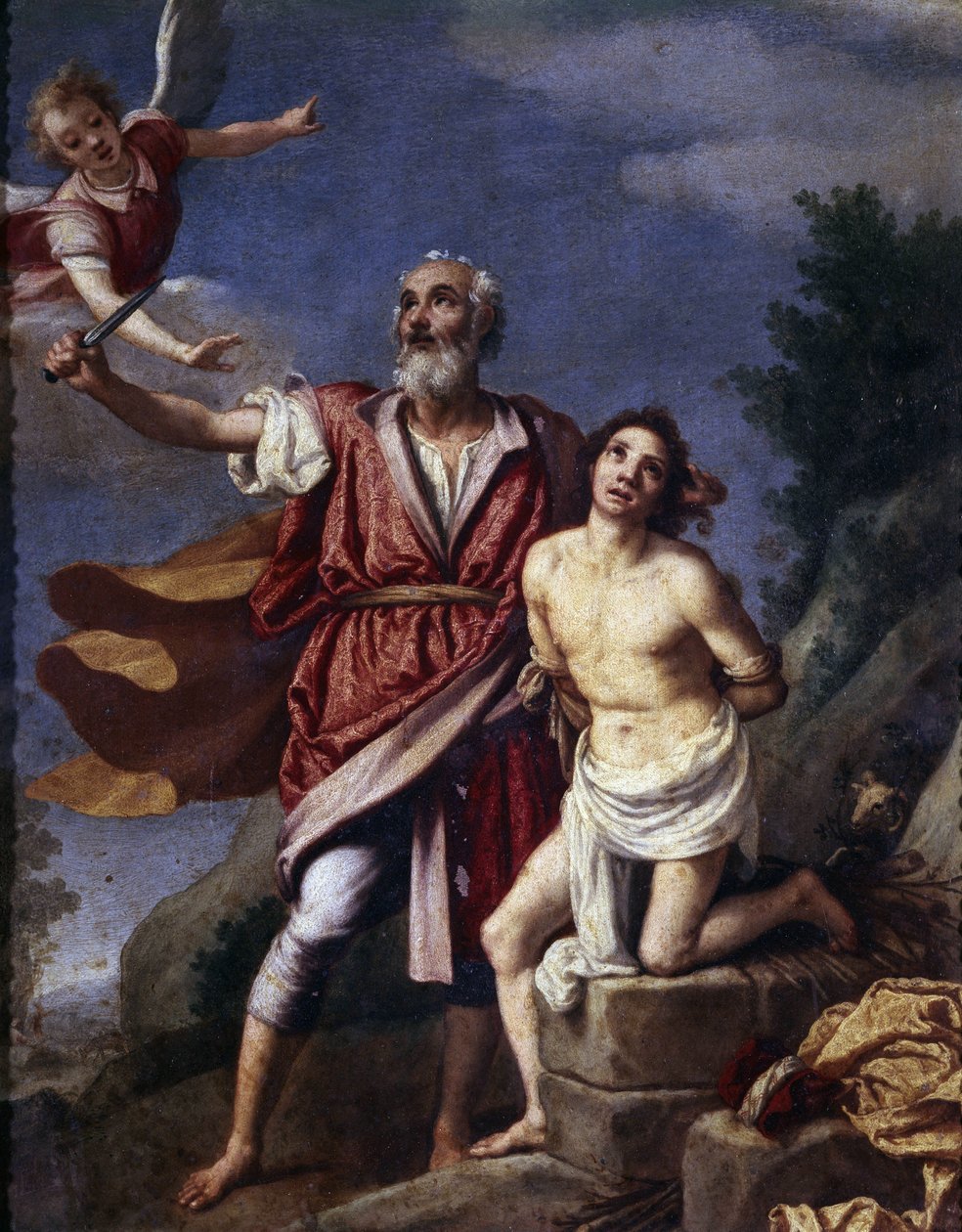 El sacrificio de Isaac,1594 (pintura) de Jacopo Chimenti Empoli