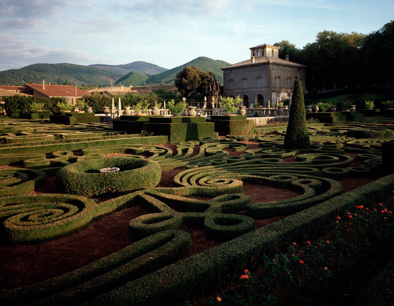 Vista de la villa Lante de Jacopo Vignola
