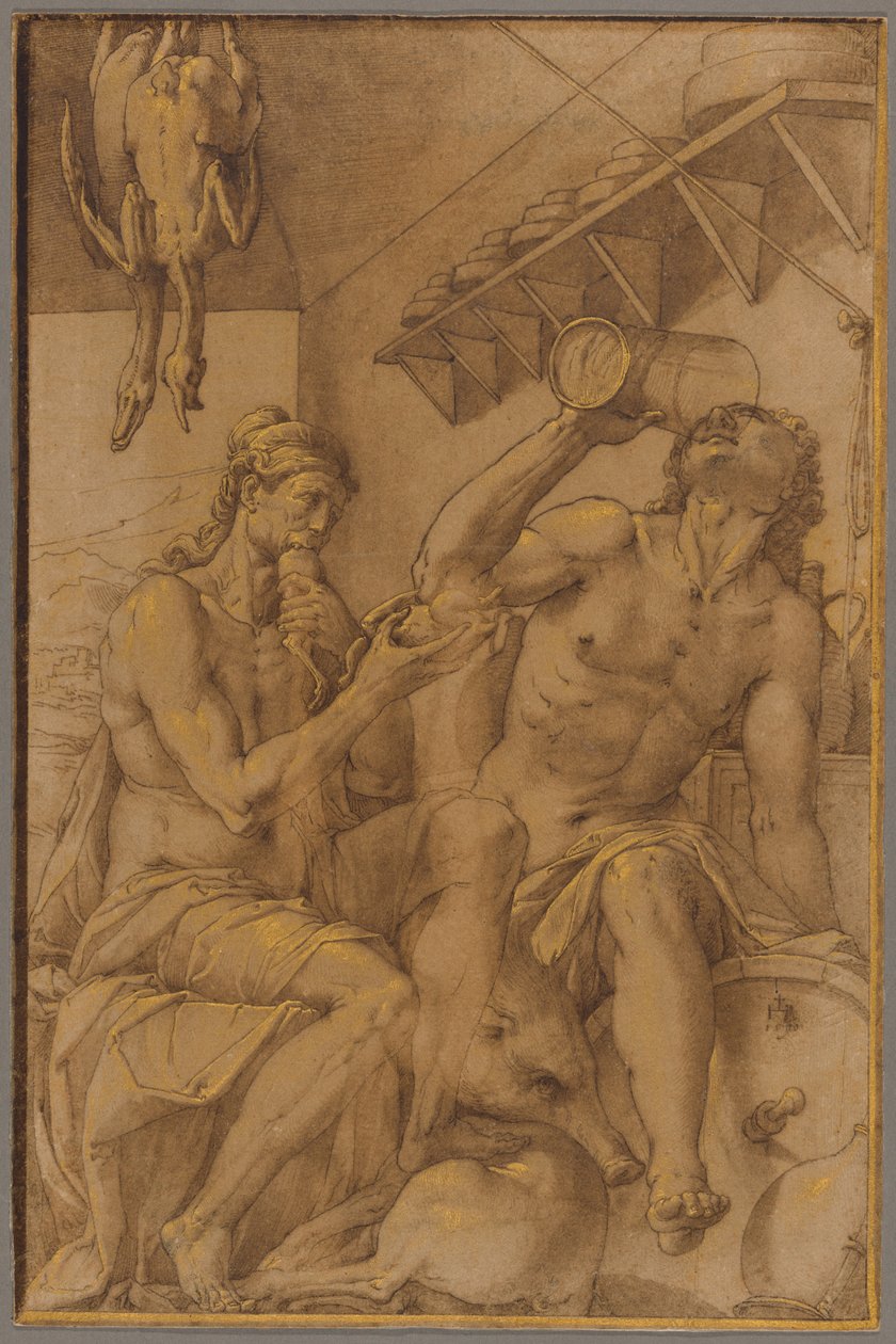 Alegoría de la gula de Jacopo Ligozzi