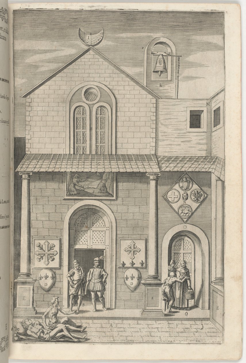 Fachada de la iglesia menor [lámina E] de Jacopo Ligozzi