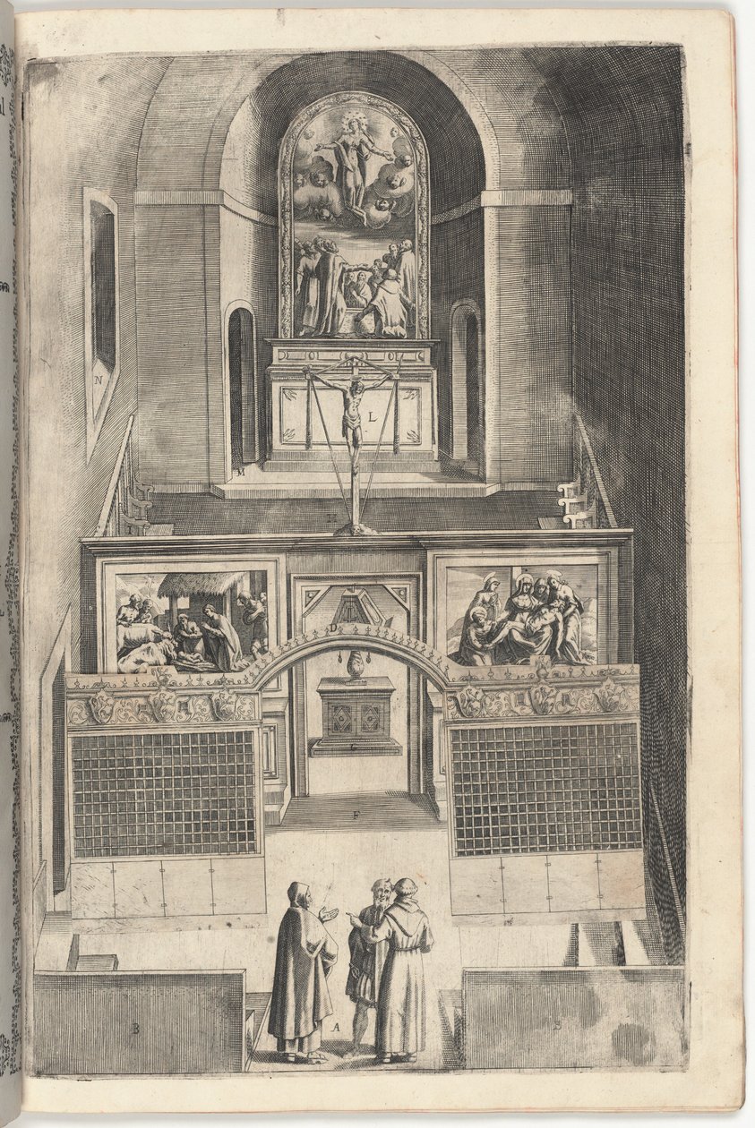 Interior de la Iglesia Menor [lámina F] de Jacopo Ligozzi