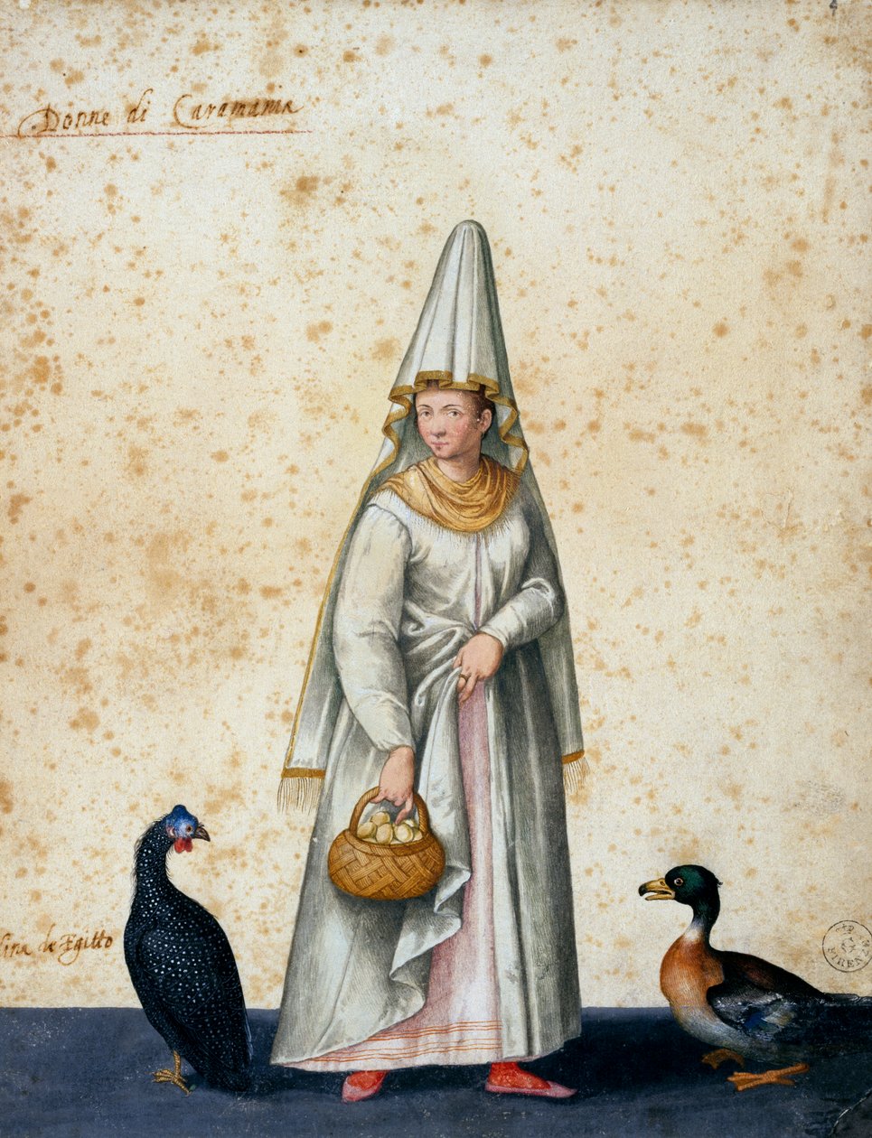 Campesino turco, dibujo de Jacopo Ligozzi (1547-1627) de Jacopo Ligozzi