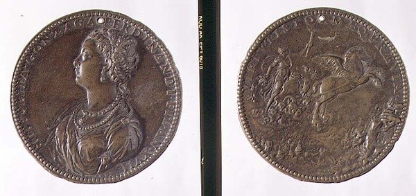 Medalla de retrato, anverso representando a Hipólito Gonzaga, reverso posiblemente representando a Juno en su carro de Jacopo Nizzola da Trezzo