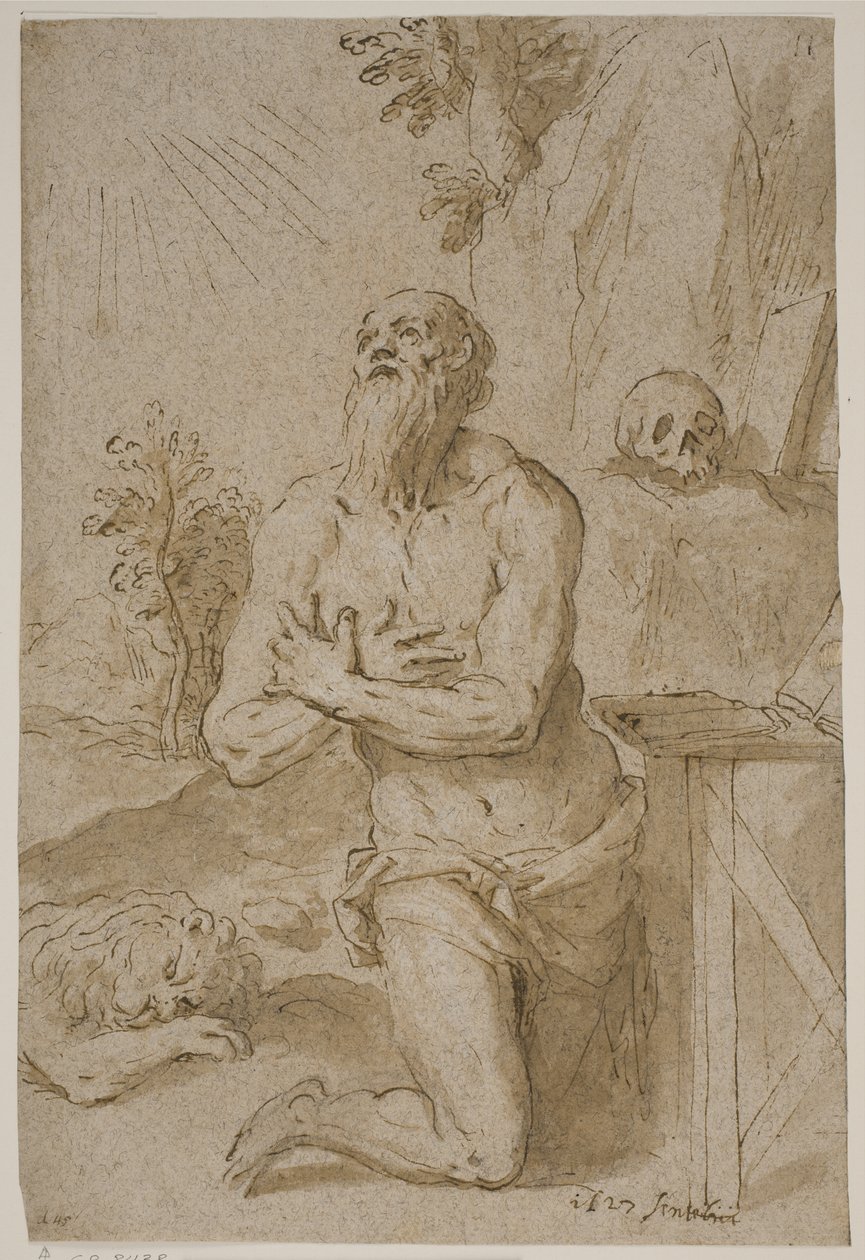 San Jerónimo en el desierto de Jacopo Palma