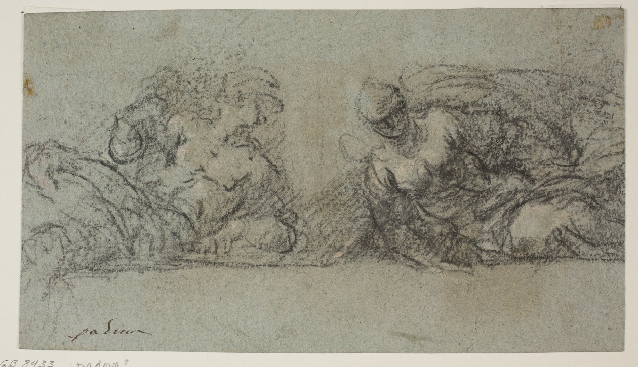 Dos figuras postradas mirándose de Jacopo Palma