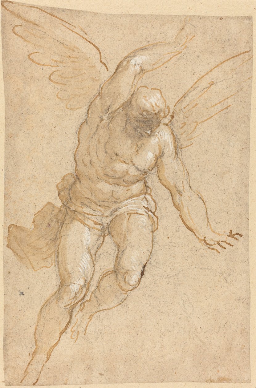 Un ángel volador de Jacopo Palma il Giovane