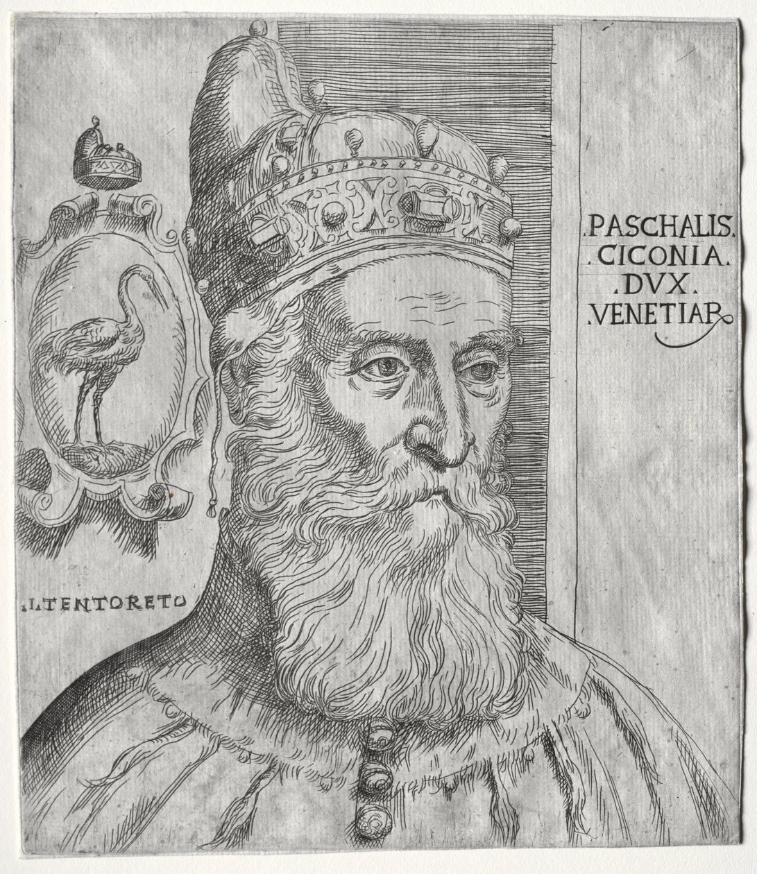 Retrato de Pasquale Cicogna, Dogo de Venecia de Jacopo Palma il Giovane