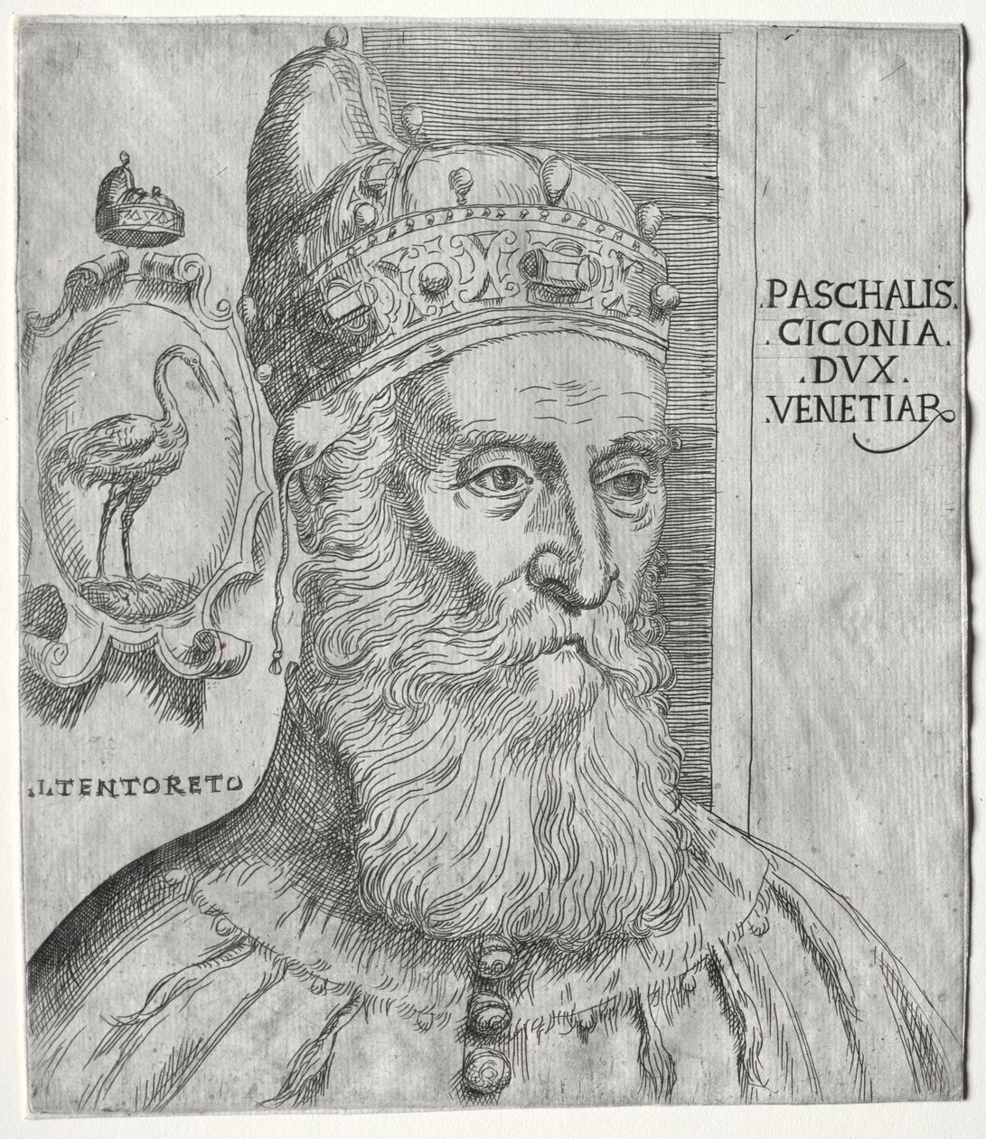 Retrato de Pasquale Cicogna, Dogo de Venecia de Jacopo Palma il Giovane