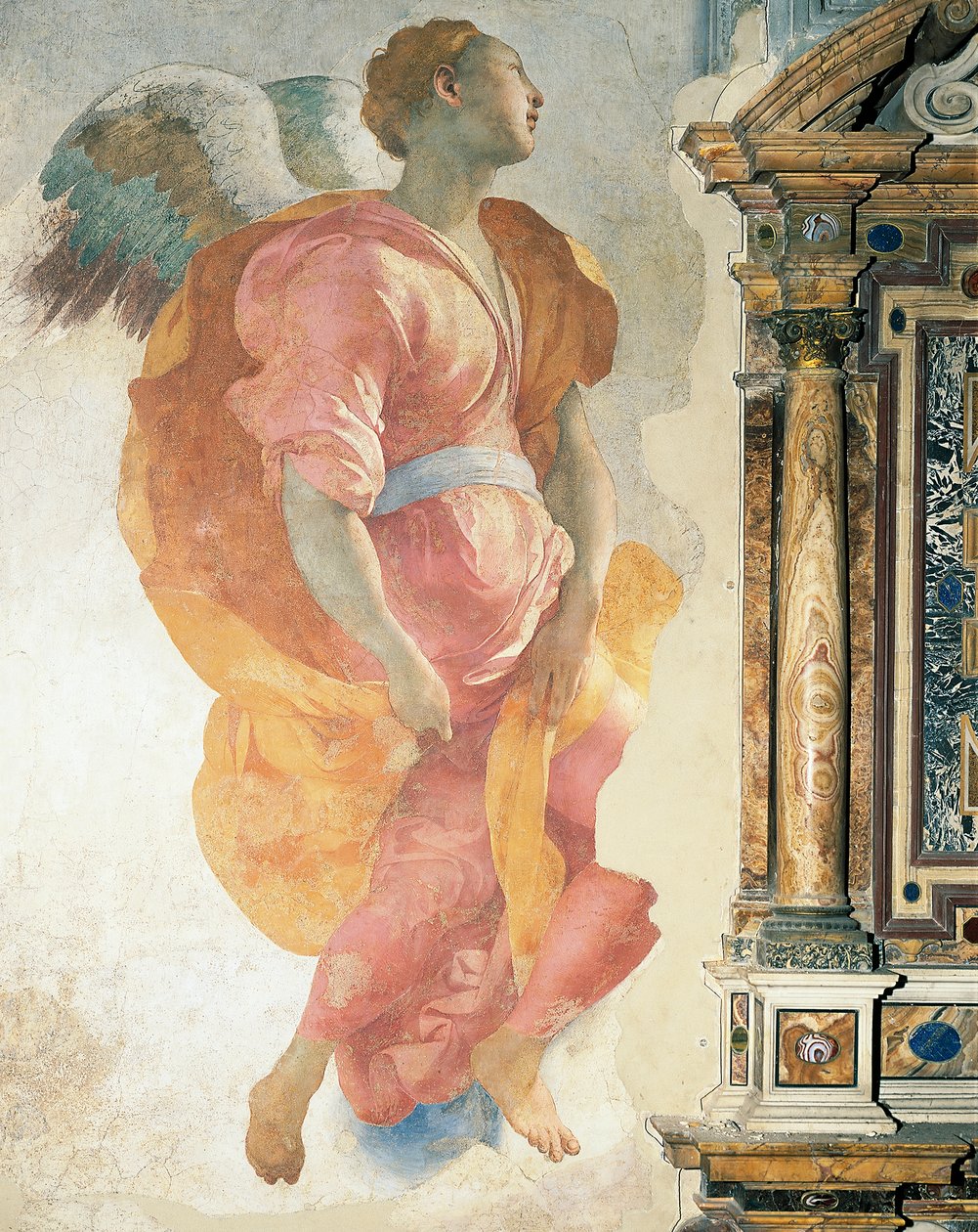 Arcángel Gabriel de Giacomo Carucci conocido como Pontormo (1494-1556), fresco, Capilla Capponi, Iglesia de Santa Felicita, Florencia de Jacopo Pontormo