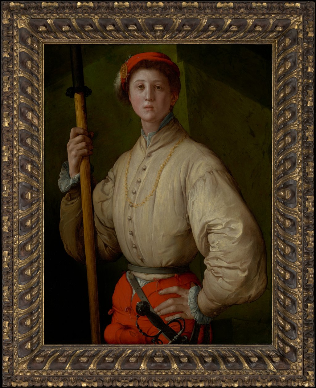 Retrato de un alabardero (¿Francesco Guardi) de Jacopo Pontormo