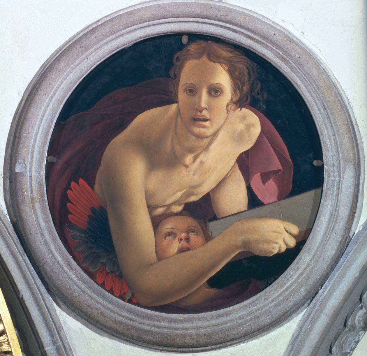 San Mateo, tondo de la cúpula de los Evangelistas, 1528 de Jacopo Pontormo